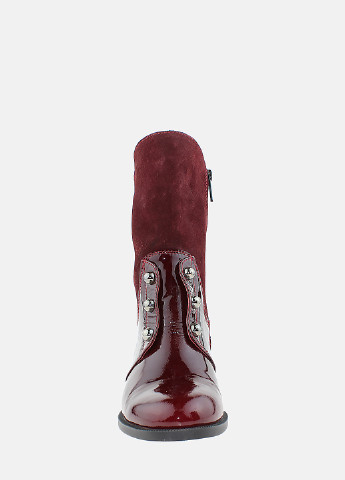 Осенние ботинки reб4305 бордовый Eleni из натуральной замши