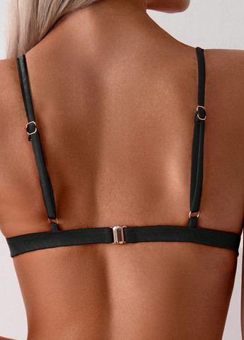 Чорний літній купальник (ліф, трусики) роздільний SHEIN