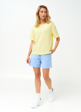 Світло-жовта літня футболка жіноча оверсайз KASTA design