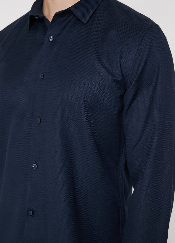 Темно-синяя классическая рубашка однотонная KOTON