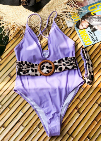 Фиолетовый летний нежный женский купальник No Brand