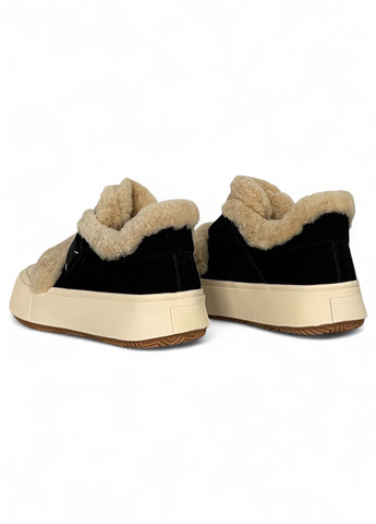 Зимние слипоны ALLSY с мехом из натуральной замши