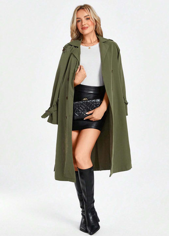 Плащ SHEIN на пуговицах демисезон (357075209)