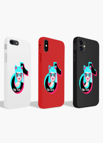 Чехол силиконовый Apple Iphone X ТикТок (TikTok) (6129-1648) MobiPrint (219517627)