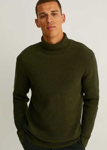 Оливковий (хакі) зимовий светр C&A
