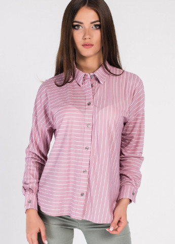 Розовая кэжуал рубашка в полоску Carica