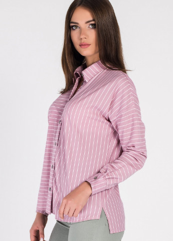Розовая кэжуал рубашка в полоску Carica