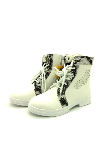 Белые кэжуал осенние ботинки Clibee