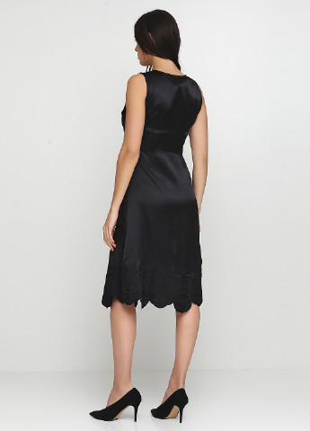 Черное кэжуал платье Uterque фактурное