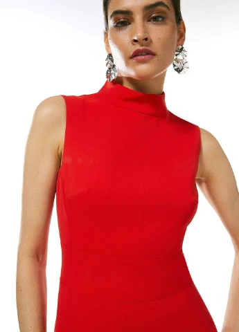 Червона коктейльна сукня кльош Karen Millen однотонна