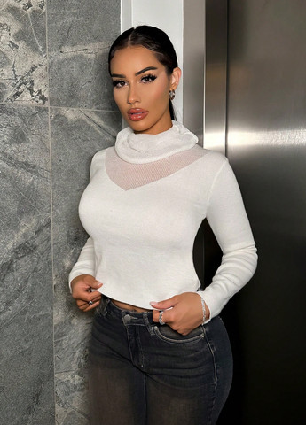 Білий демісезонний светр SHEIN