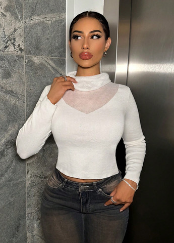 Білий демісезонний светр SHEIN