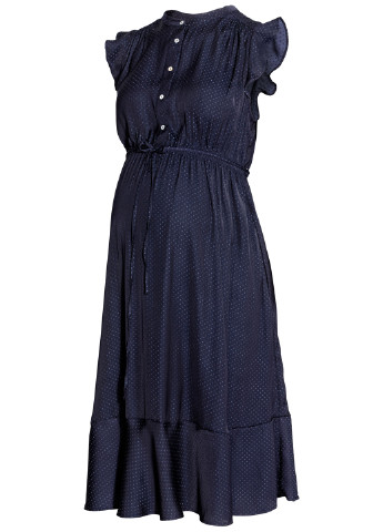 Темно-синя кежуал плаття для вагітних кльош H&M