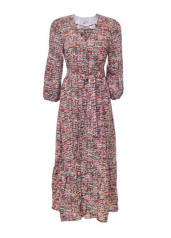 Комбинированное кэжуал платье MiNiMax с абстрактным узором