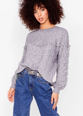 Сірий демісезонний светр Nasty Gal