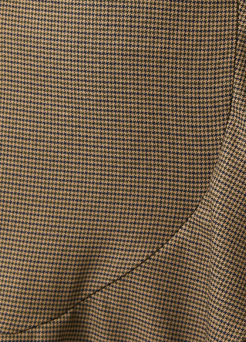 Оливковая (хаки) кэжуал с узором гусиная лапка юбка KOTON