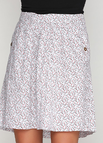 Белая кэжуал с абстрактным узором юбка Zero миди