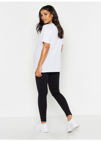 Черные демисезонные леггинсы для беременных Boohoo