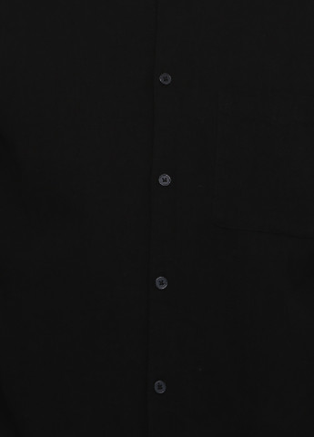 Сорочка H&M з довгим рукавом однотонна чорна ділова
