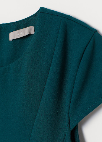 Темно-зелена кежуал сукня кльош H&M