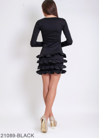 Черное кэжуал женское платье arisa Podium однотонное