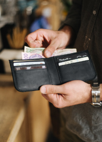 Якісний гаманець ручної роботи сірого кольору з натуральної вінтажної шкіри Boorbon (253582647)