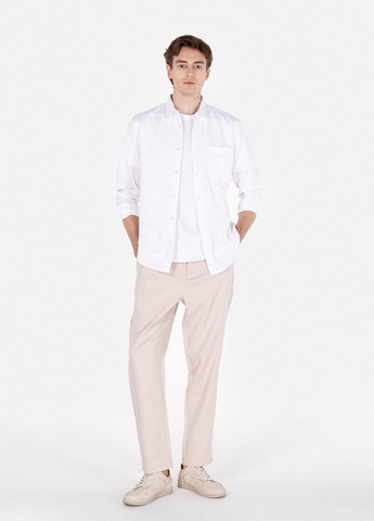 Белая кэжуал рубашка однотонная Colin's