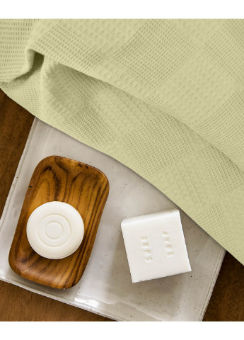 Набір рушників CUBE OLIVE (75х95 см – 1 шт та 75х130 см – 1 шт) Cosas однотонний оливковий