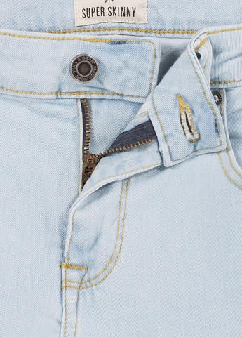 Голубые демисезонные зауженные джинсы Pull & Bear