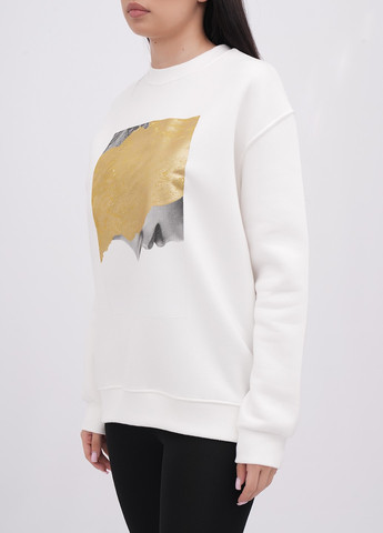 Білий світшот EQUILIBRI малюнок без декору (341745066)