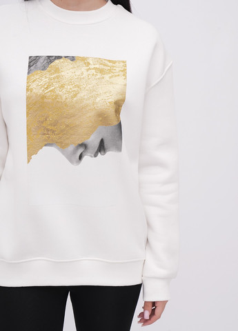 Білий світшот EQUILIBRI малюнок без декору (341745066)