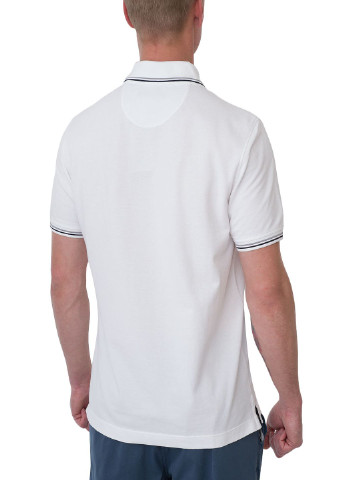Белая футболка-поло для мужчин Bugatti однотонная