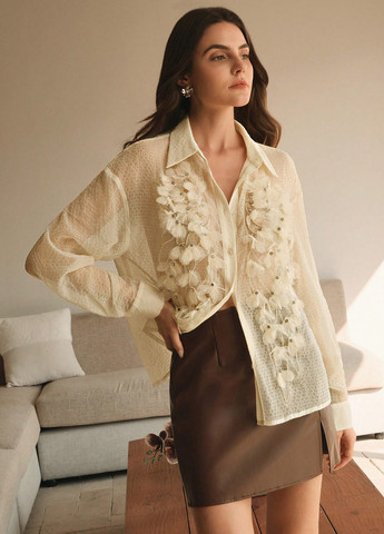 Кремова блуза SHEIN