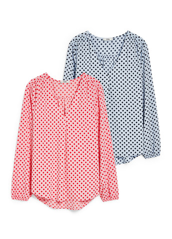 Комбінована літня блуза (2 шт.) C&A