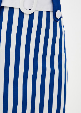 Синяя кэжуал в полоску юбка Luzana а-силуэта (трапеция)