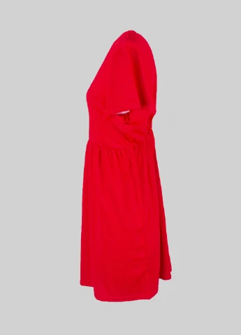Красное кэжуал платье Boohoo однотонное
