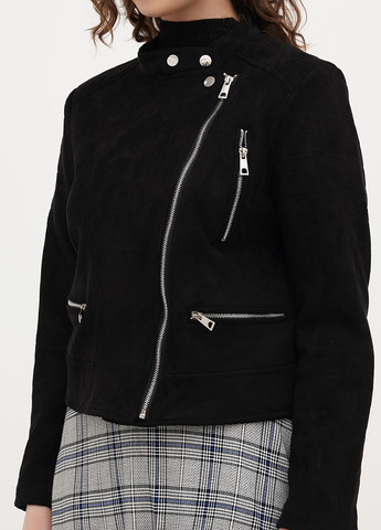 Черная демисезонная куртка косуха Warehouse