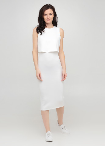 Белое кэжуал платье футляр Asos однотонное