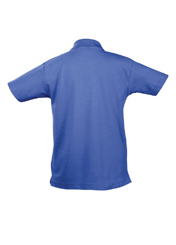 Синяя детская футболка-поло для мальчика Sol's однотонная