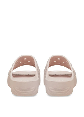 Бежевые шлепанцы Crocs с перфорацией