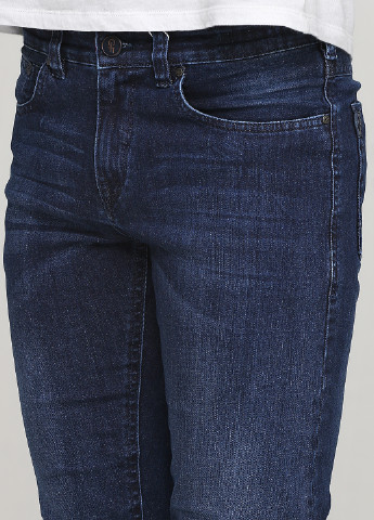 Темно-синие демисезонные зауженные джинсы GF Ferre