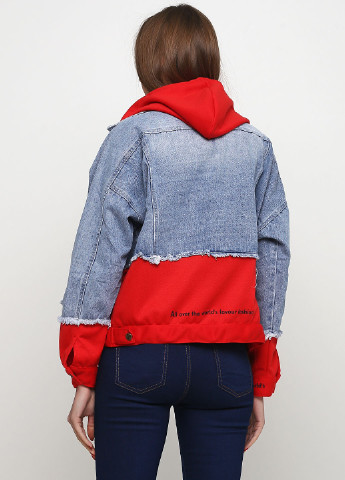 Красная демисезонная джинсовая куртка Fashion