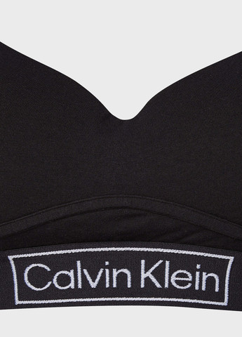 Чёрный топ бюстгальтер Calvin Klein без косточек хлопок