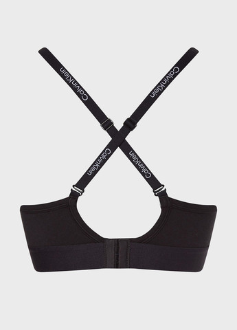 Чёрный топ бюстгальтер Calvin Klein без косточек хлопок