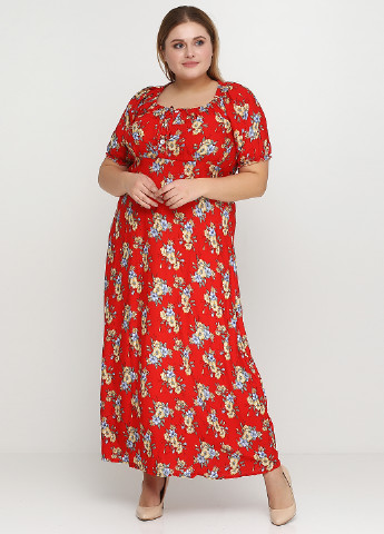 Красное кэжуал платье Bon Voyage с цветочным принтом