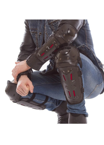 Комплект мотозахисту для колін гомілки 2 шт (473242-Prob) Чорний Unbranded (254160403)
