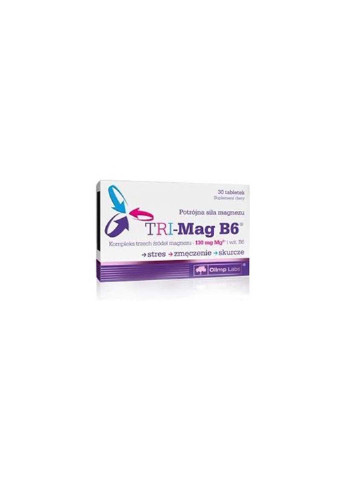 Мікроелемент Магній для спорту TRI-Mag B6 30 Tabs Olimp Sport Nutrition (253414416)