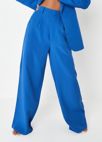 Синие кэжуал демисезонные палаццо брюки Missguided