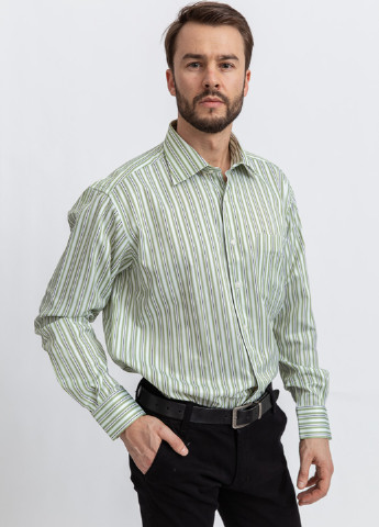 Салатовая кэжуал рубашка в полоску Piatti