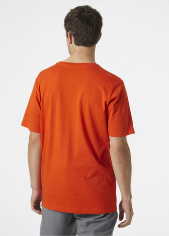 Оранжевая футболка 33979-300 Helly Hansen Logo T-shirt